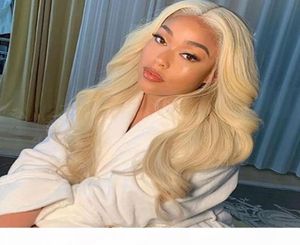 Body Wave Blonde Full Lace wigs With Baby Hairs Pre Plucked 613 Virgin Brazilian Lace Front Human Hair wigs Glueless For Black Wom1384202