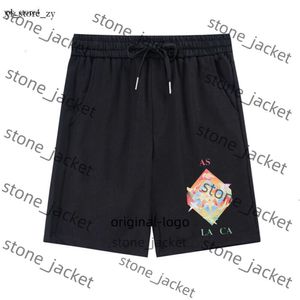 Casablanc shorts bomullssport casa blanca trosor mode vanlig femdelar gata längd dragkammar byxor casa blanca man knä strand topp tröjor 4517