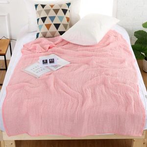 Battaniye bebek waffle battaniye doğumlu çocuklar yetişkin pamuk katı yatak seti havlu yorgan yatak arabası araba ofis atış