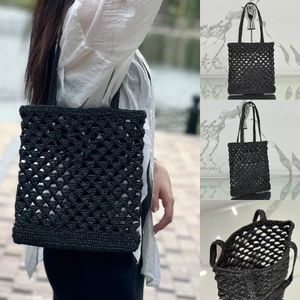 Latest summer Crochet tote bag Luxury designer classic crochet straw handbag fashion women embroidered shoulder bag casual shopping vacation crossbody bag purse