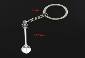 Wonderland Crown Inspired Mini Spoon Snuff Pendant Charms Car Keychain Bag Handbag Keyring Car Key Chain Souvenir Gift1259091