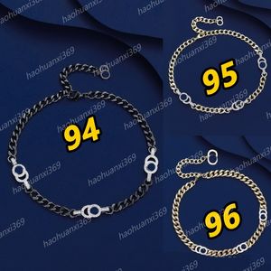 New luxury gold sliver Chain womens necklace jewelry bracelet necklaces Engagement set for women girls Couple Wedding Party box