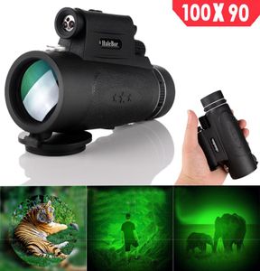 100x90 военный шпион ночной видение охота на оптику HD Monocular Telecope Мощный дальний диапазон 1000M9055931