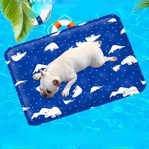 Pad Summer Cooling Dog Cold Mat Kitten Pet Ice Mat Breathable Small Large Dog Pet Mat Cooling Supplies Pet Ice Pad 240422