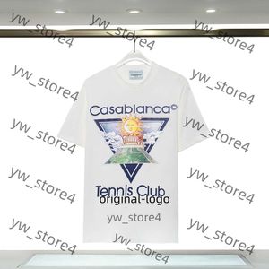 カサブランシャツの男性デザイナーTシャツCasa Blanca Man Shirt Wear Summer Round Neck Sweat吸収短袖