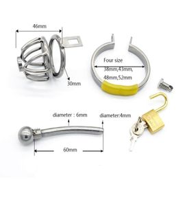 Ultimo design Monalisa sexy - Il piccolo dispositivo di bloccaggio in acciaio inossidabile maschile tubo a gabbia bdsm sesso per adulti #R475694714
