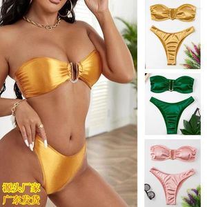 Kadın Mayo Modası Kadın Bikini Set Mayo Beyaz İç Çamaşır Malzeme Takımları Kadın Beach Giyim Bodysuits