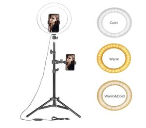 10 LED TOK TOK YÜZÜK LIGHT Pographic Tiktok Selfie Yüzük Aydınlatma Akıllı Telefon YouTube Makyajı Video Stüdyosu Tripod RI4685081620