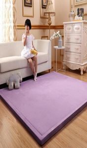 Thick 3CM Coral Fleece Velvet Mat Bedroom Carpet Thickened Baby Climbed Playmat Japanese Tatami Lvingroom Rug Large Size Mattess4183599