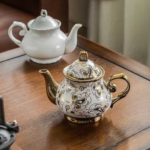 TeAware Setleri Noble English İngiliz çaydanlık ve fincan seti yüksek sınıf porselen tencere su ısıtıcısı parti kafe çayware kahve fincanı ve tabak kaşık seti