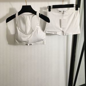 Maglietta da donna con logo stampato, fasciatura per yoga, canotta attillata, pantaloncini da corsa, tuta sportiva di design, SMLXL