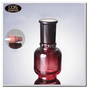 Speicherflaschen LGX22-50 ml rotes Glasserumpumpe leere Flasche 50 ml Kosmetische Verpackung mit