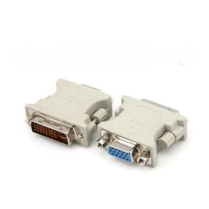 Connector Computer Monitor Video White Plastic Durable DVI 24+1 To VGA Female Multi-Purpose Converter Adapter Mini