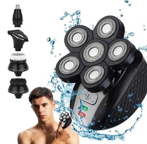 Razor elétrico para homens 5 em 1 careca barbeadores de cabelos de barbeador molhados e secos barbeador elétrico para homens de alta qualidade e novos p08179295031