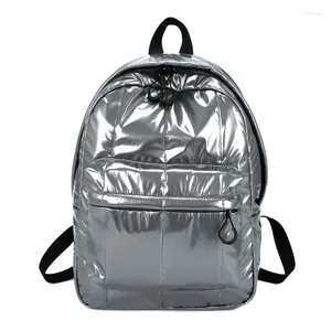 Backpack Down Bag Female Fashion Korean Version Of The Tide Outdoor Travel College Wind Space Cotton 2024