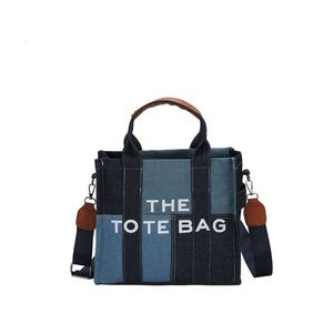 2024 Kalidi Luxury Brands Denim The Bags for Women Bolsas Designer Canvas ombro Bolsa Crossbody Patchwork Bolsa