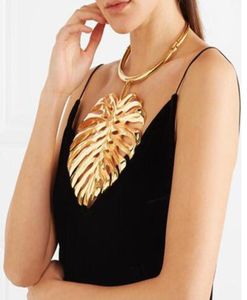 Chokers Jerpvte Vintage Gold Silver Black Long Big Leaf Maxi Spective Opertance Collier Коллиер Женщина Boho Fashion Women Eweere5438850