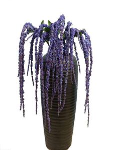 Dekorativa blommor kransar flone ​​8 gren växter frukt grön amaranthus konstgjord blommor med murgröna blad bröllop hem diy 8154268