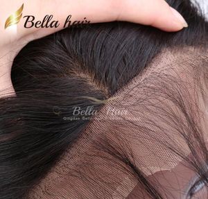 13X4 Silk Base Lace Frontal Closure Brazilian Straight Hair Pieces Human Hair Invisible Part 4X4 Durable 3 Layers 1020inch BELLAH9201248