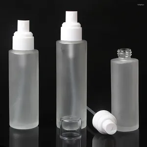Aufbewahrung Flaschen 100pcs leere gefrostete Glasflaschenpumpe 80 ml Parfümspray und Lotion mit Weiß