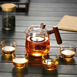 Teaware Sets High Temperature Resistance Glass Teapot Teacup Teakettle Tea Cooker Kungfu Tea Set Scented Tea Pot Heatable Kettle Teaware Sets