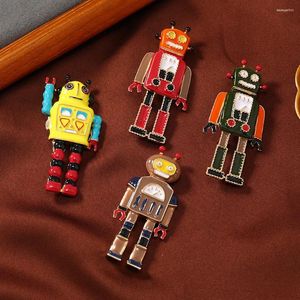 Spille personalizzate personalizzate robot vintage robot robot spionaca alla moda smalto olio maschile squisito abbigliamento per distinti da uomo accessori per abbigliamento