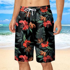 Casual Fashion Mens Shorts Hawaii Vacation Swimsuit For Men Board 3d Floral Print Short Pants Ropa De Hombre Beach 240424