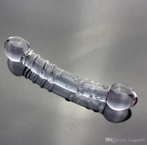 Female Double Heads Magic Purple Crystal Crystal Rimore Glass Penis Dick Stick Dick Dildos Toys Sex Game Product per donne9703497