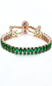 Luxo 925 prata esterlina brilhante zircão cúbico diamante ametista bracelete ajustável Mulheres elegantes Birthstone Crystal Bracelets3293379