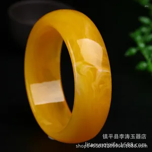 Bangle Factory Direct Delivery Baltic Old Beeswax Amber Chicken Oil Yellow Lady Women's Bracelet Fluorescent Floating