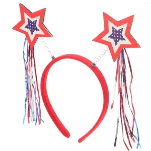 Bandanas Headband Independence Day Memorial Decor Headbands Red White Blue Cosplay Headdress Festival Costume Miss