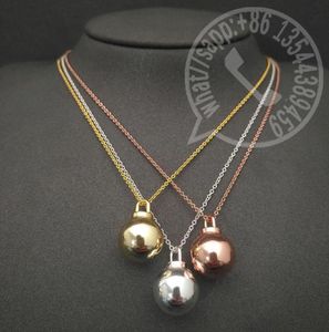 Kedjor 2022 Original 1: 1 Sterling Silver Halsband Högkvalitativ boll för damer Bröllopsfest Utsökta lyxiga smycken Gift9091667