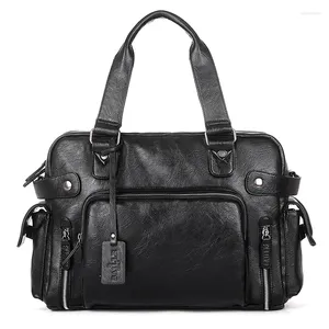 Duffel Bags Weysfor Travel Bag Leather Handbags Men's Casual Tote For Men Large-Capacity Portable Shoulder Big Package XA214ZC