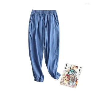 Women's Jeans Femme Elastic Trousers Summer Street Pants Casual Women Denim Lantern Sashes Plus Size Celana Jin Donna