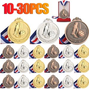 10-30st Gold Silver Bronze Style Metal Award Medals Football Competition Medals Collection Gold Silver Bronze Souvenir Gift 240422