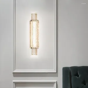 Lampa ścienna Postmodernistyczne minimalistyczne projektant Lekkie luksusowe szklane tło w salonie sypialnia nocna