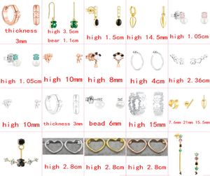 2021 Ny stil 100 925 Sterling Silver Bear Fashion Trend Classic Ladies Earrings Pierced Jewelry Factory Direct S6142008