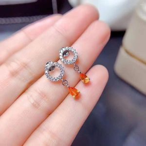 Stud Küpe Karım için Zarif Hediye Geliyor Gerçek Doğal Safir Küpe 925 STERLING Gümüş