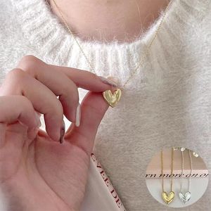 Zincirler 925 STERLING Gümüş Aşk Kalp Kolye Kadınlar Kız Romantik Geometrik Buzlu Tasarım Mücevher Partisi Hediye Drop