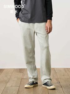 Męskie spodnie Simwood 2024 Wiosna/lato Nowe luźne proste spodnie do joggingu dla męskich 340GSM Solidny kolor Aktywne Spantsl2405