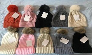 21ss berretto cappello inverno cappelli da donna da donna berretti addensano berretti con pelliccia di raccoon vera pompons caloroso cappello da ragazza calda snapback pompon 14 c9308312