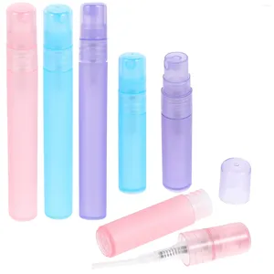 Bottiglie di stoccaggio 6 pezzi Colorful Plastic Dispensing Bottle Spray Piccola piccola trucco per i capelli Viaggi portatili