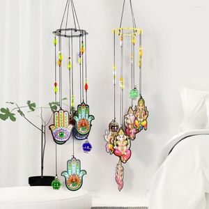 Dekorativa figurer Creative Alloy Wind Chimes Ornament Rainbow Maker Suncatcher Feng Shui Hängande dekoration för Window Balkony Garden