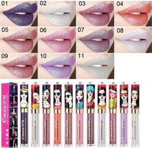 Cmaadu Lips Makeup Lipstick Metallic Lipstick Shimmer Cosméticos de brilho labial fosco compõem o frost girl Lipgloss 12 Colors6278351