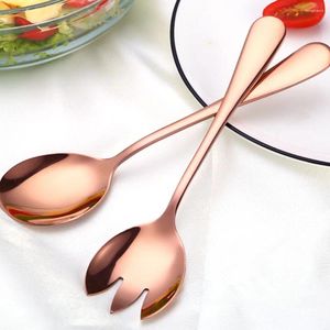 Utensílios de jantar sets de festas set sor cream sobremesas de mesa de mesa de mesa de cozinha Salad Fork Spoon