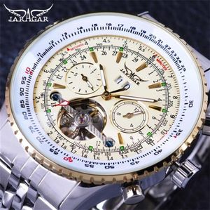 Jaragar Aviator Series Military Scale Yellow Elegant Dial Tourbillon Designer Mans Fashion Luxury Watches Brand Automatic Man Watc7326134