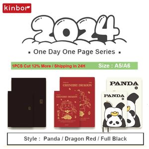 Kinbor A6 A5 Journal Notebook Full Year Schedule Daily Notebooks and Journals Timeline Weekly Plan Efficiency School Office 240415