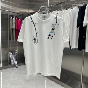 Paris Erkek Tişört Tasarımcı T-Shirt Lüks Pure Pamuklu Basılı ve İşlemeli T-Shirt Klasik Moda Beyaz Kadınlar Kısa Kollu Pamuklu Lüks T-Shirt Üst