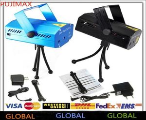 Holiday Blue Mini Laser Stage Lighting 150MW Mini Zielone Zielone LED Laser DJ Party Stage Light Black Disco Disco Floor Lights6823012