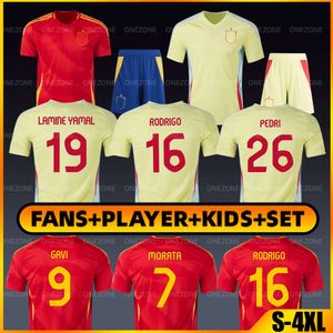 24 25 koszulka piłkarska Euro Puchar Rodrigo Sergio Asensio Gavi Lamine Yamal Rodri Porro Olmo 24 25 Koszulka piłkarska Merino Morata Carvajal Ansu Fati Martin Kids Kit Kids